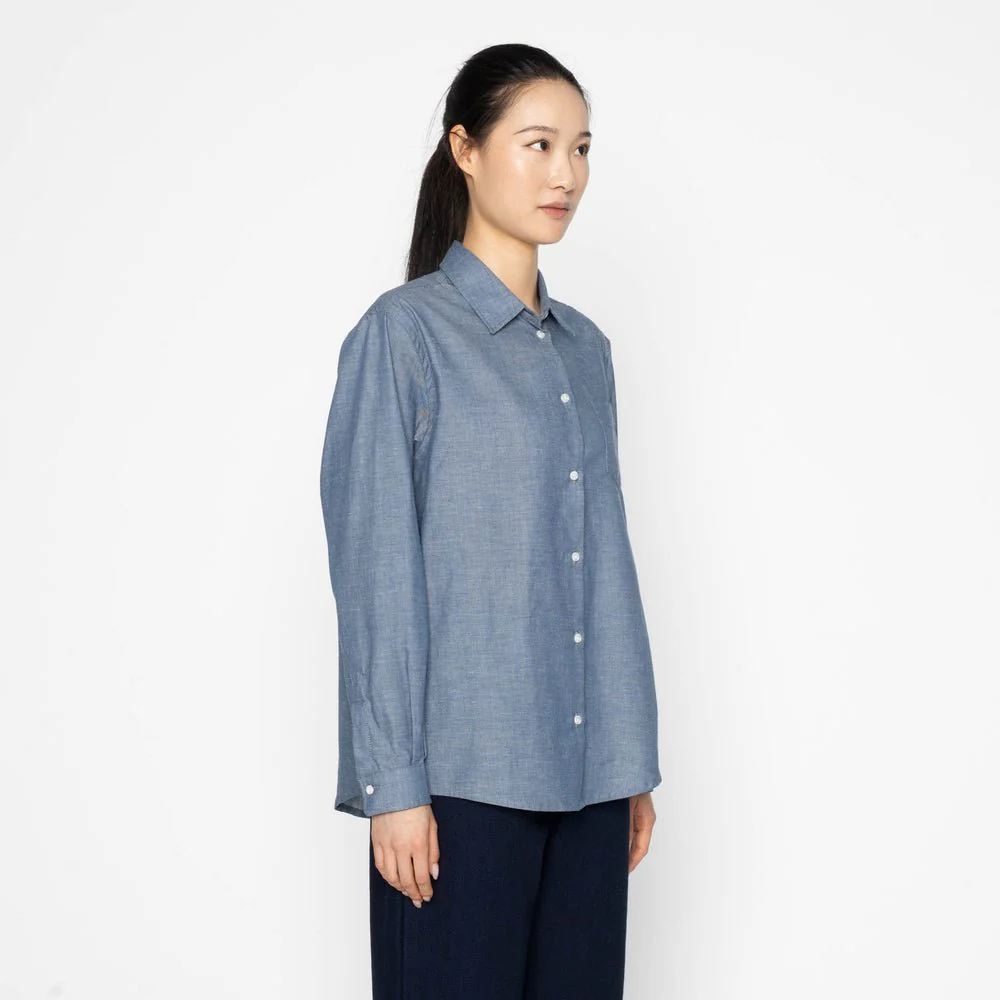 Naked & Famous Judy Shirt (Chambray with Multicolour Neps) - Image 4