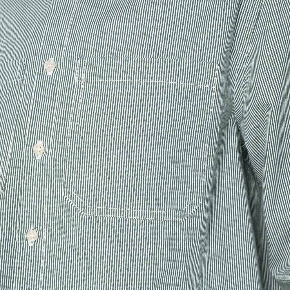 Naked & Famous Princeton Shirt - Organic Hickory (Green) - Image 12