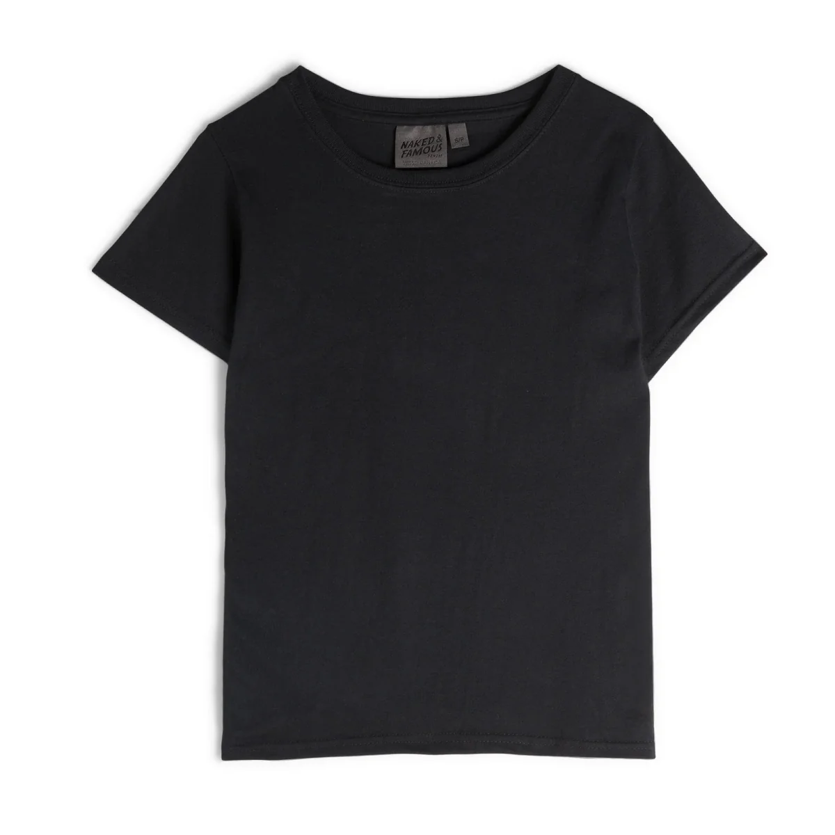 Naked & Famous Circular Knit Ballet T-Shirt (Black) - Image 10