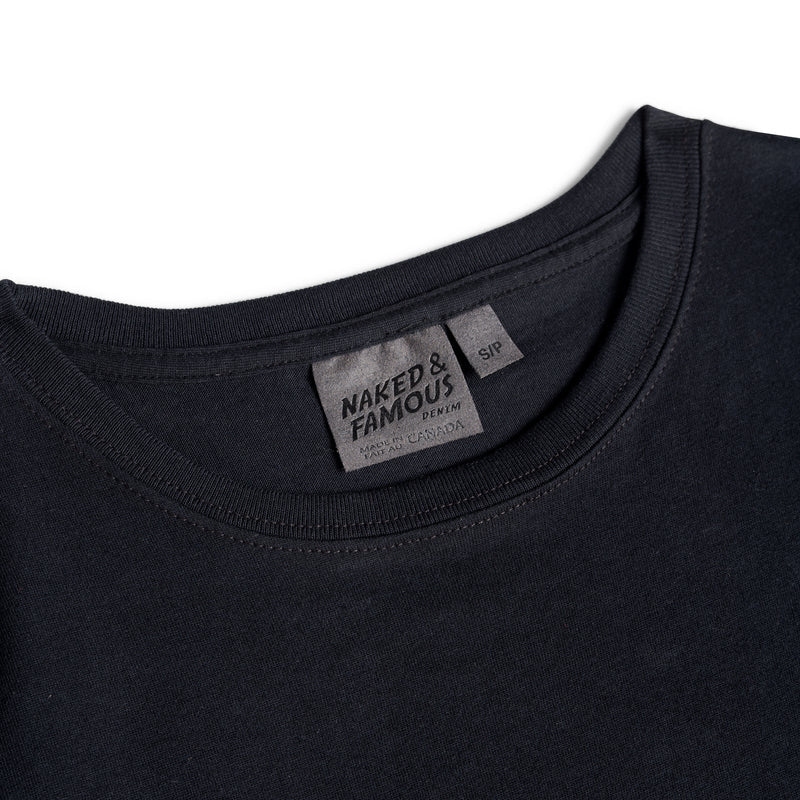 Naked & Famous Circular Knit Ballet T-Shirt (Black) - Image 11
