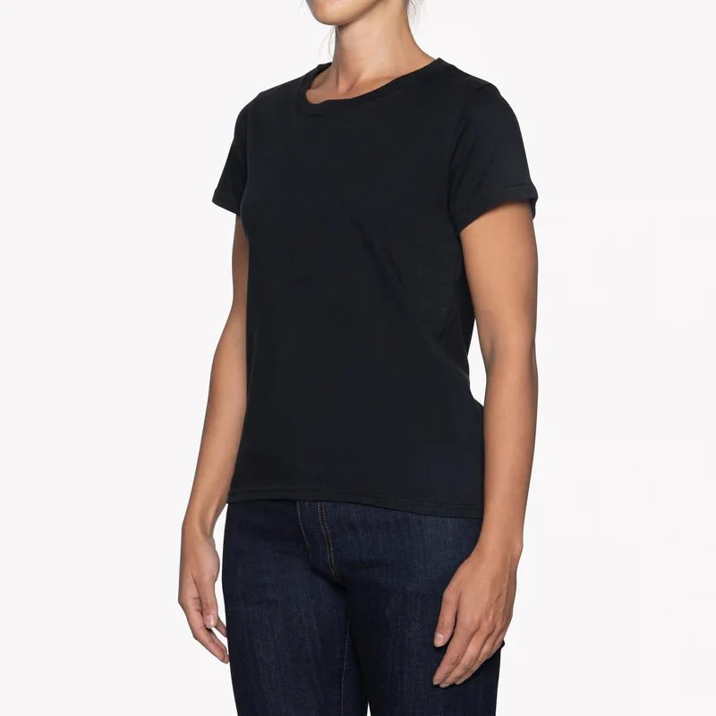 Naked & Famous Circular Knit Ballet T-Shirt (Black) - Image 8
