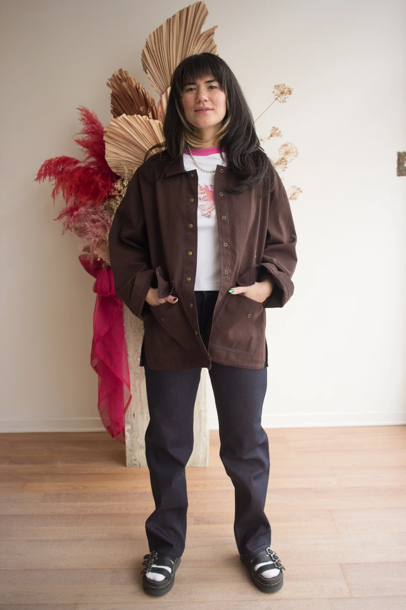 Connally Goods Faye Chore Coat (Espresso) - Image 3