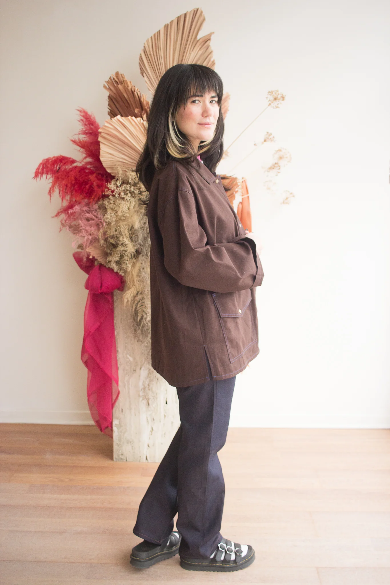 Connally Goods Faye Chore Coat (Espresso) - Image 5