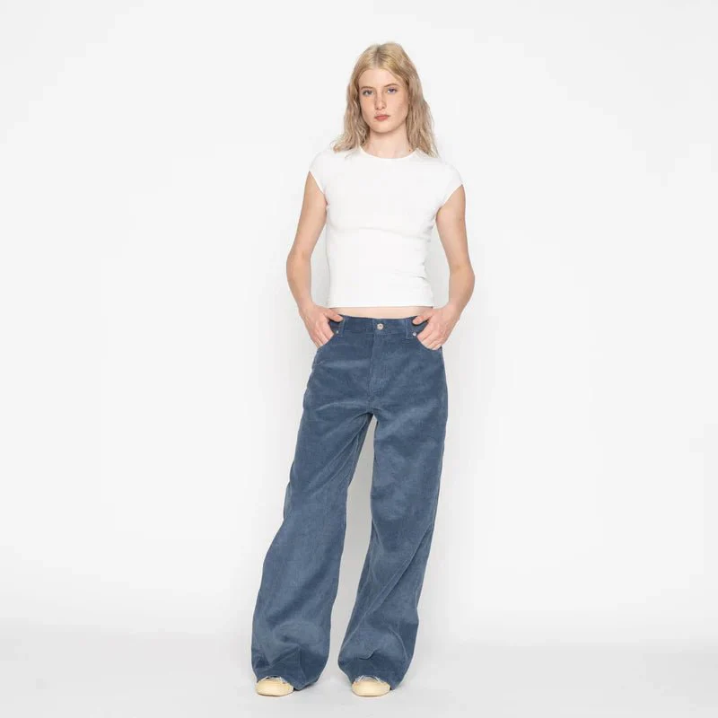 Naked & Famous Wide Wild West Jeans (Indigo Faded Corduroy) - Image 7