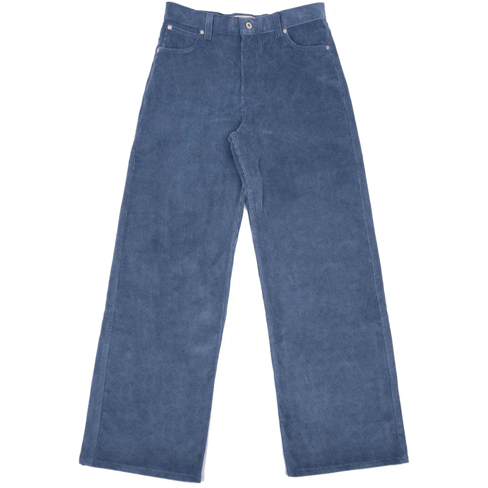 Naked & Famous Wide Wild West Jeans (Indigo Faded Corduroy) - Image 8