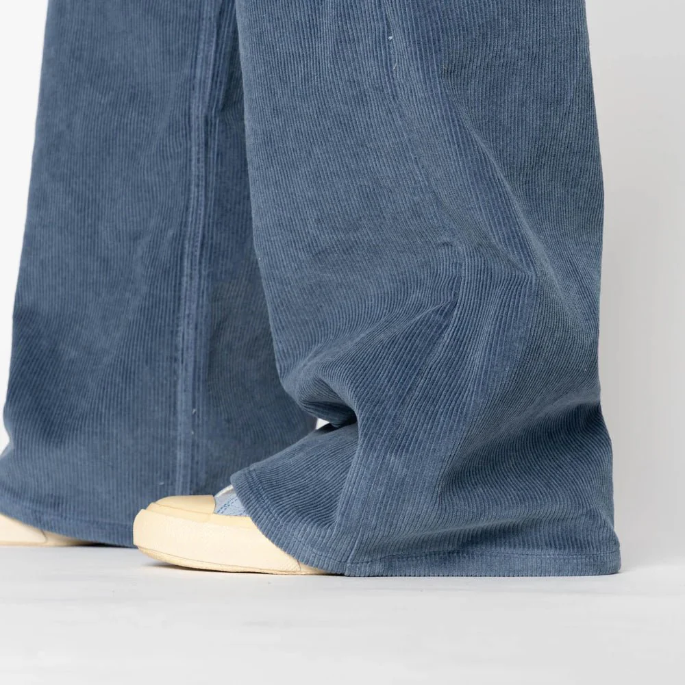 Naked & Famous Wide Wild West Jeans (Indigo Faded Corduroy) - Image 9