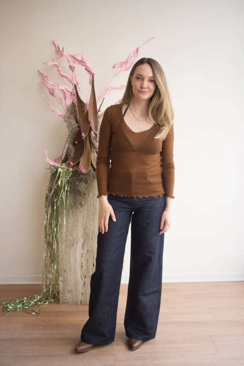 Naked & Famous Wide Wild West Jeans (Indigo Linen Blend Denim)