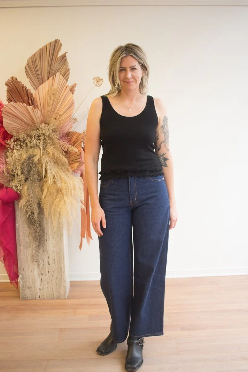 Naked & Famous Wide Wild West Jeans (Mid Indigo) - Image 4