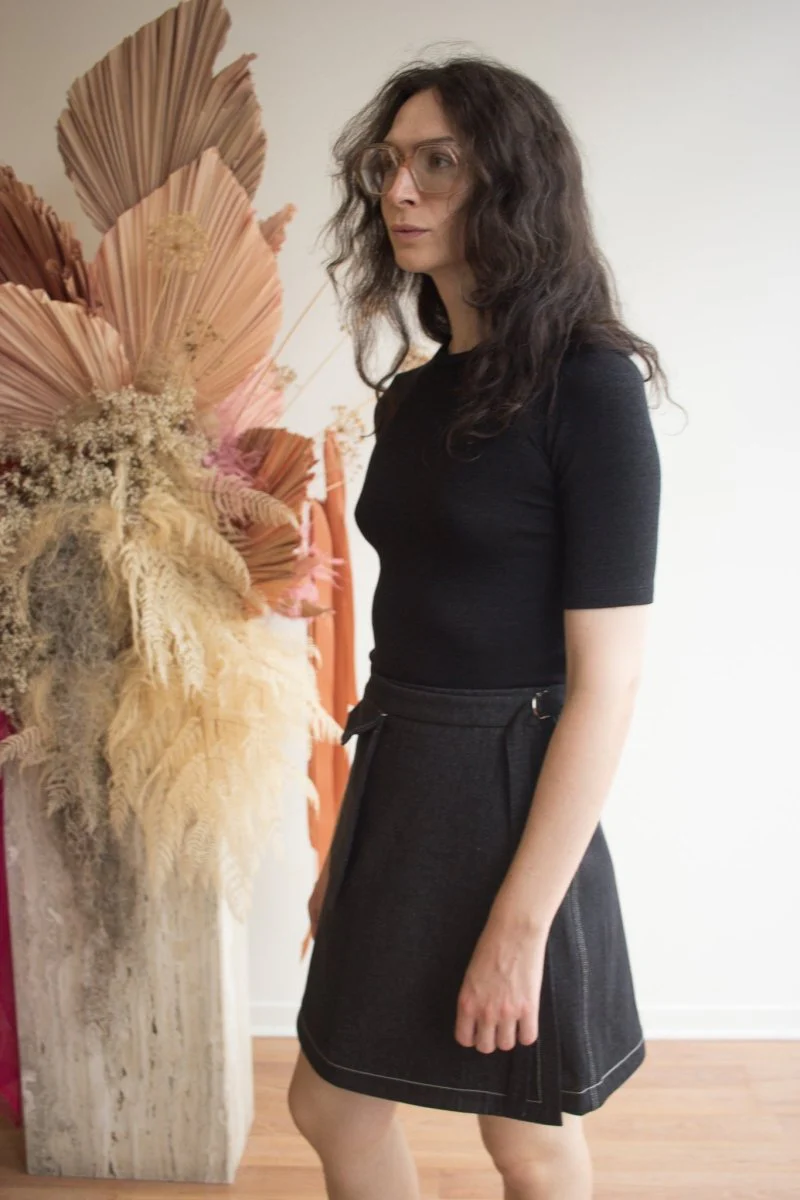 Odeyalo Toledo Skirt (Black Denim) - Image 2