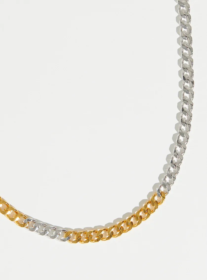 Par Ici 2-Tone Patch Necklace (In-Store) - Image 6
