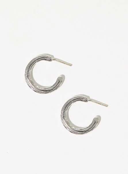 Par Ici Etched Hoops - Gold or Silver (In-Store)