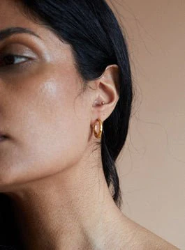 Par Ici Etched Hoops - Gold or Silver (In-Store) - Image 4