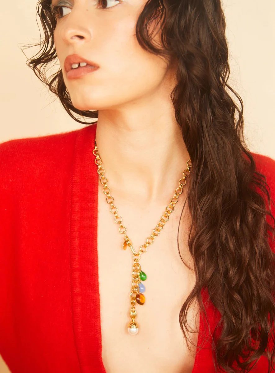 Par Ici FĂȘte Necklace - Gold or Rhodium (Online Exclusive) - Image 3