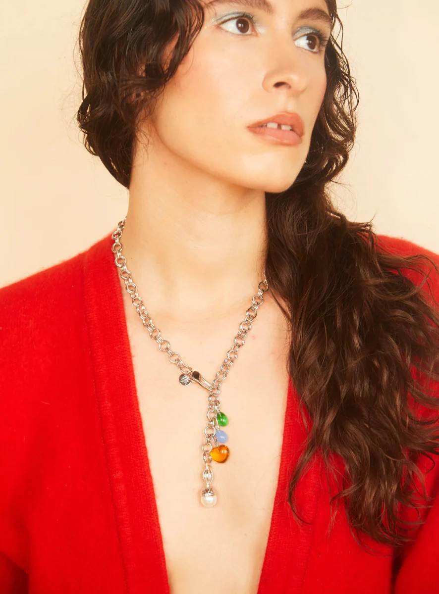 Par Ici FĂȘte Necklace - Gold or Rhodium (Online Exclusive) - Image 4