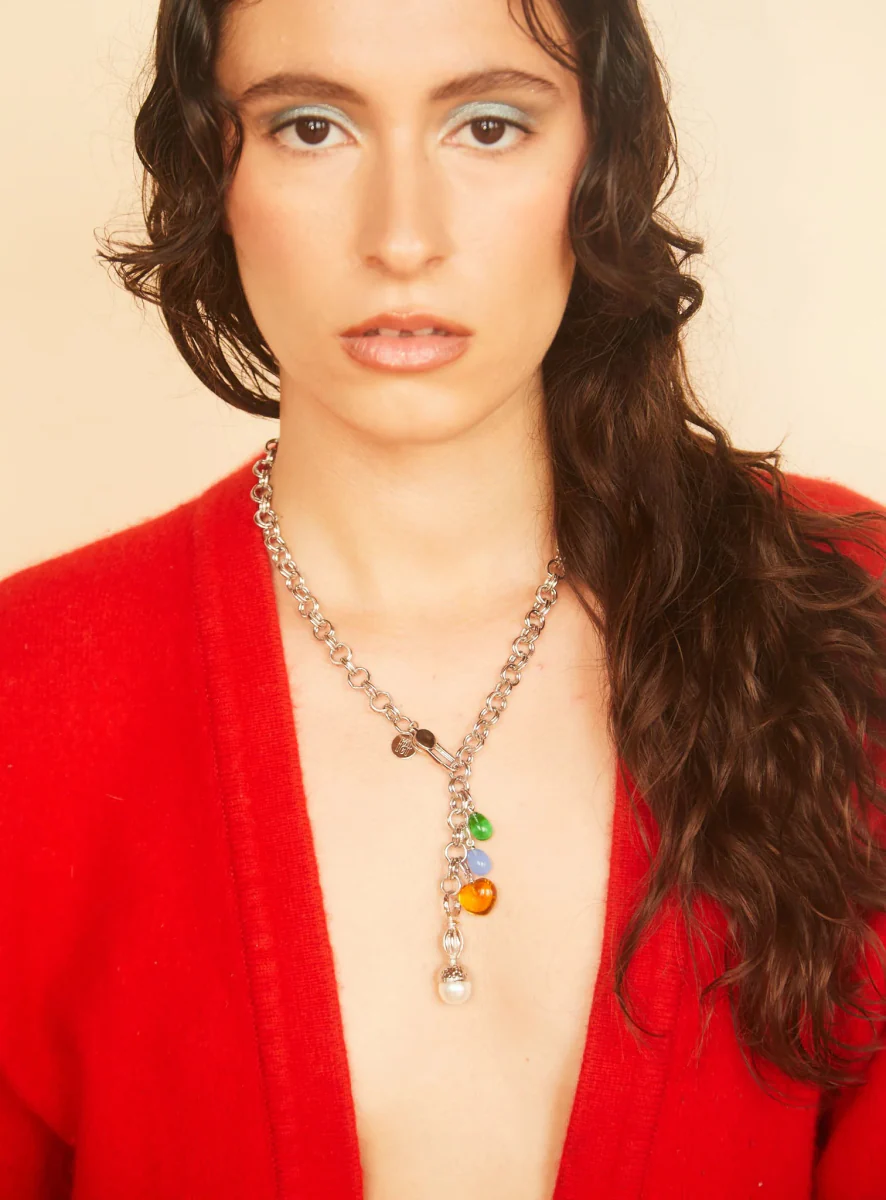 Par Ici FĂȘte Necklace - Gold or Rhodium (Online Exclusive) - Image 6