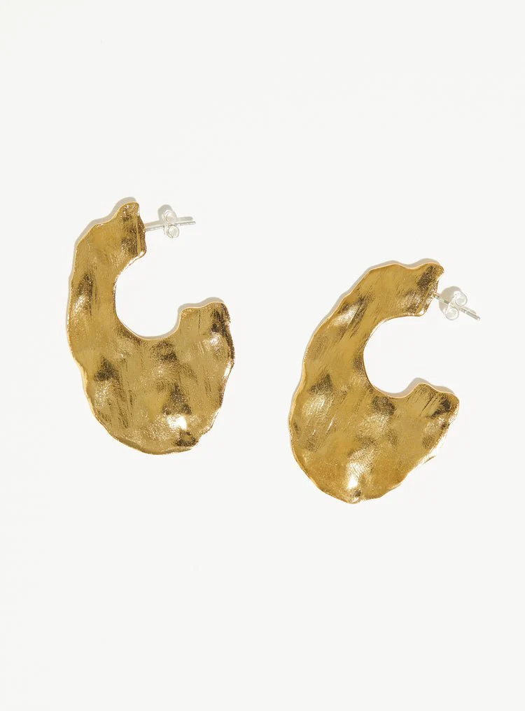 Par Ici Large Oval Earrings - Gold (In-Store) - Image 4