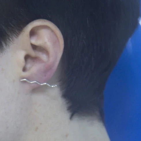 Par Ici Long Wave Studs - Gold or Silver (In-Store) - Image 10
