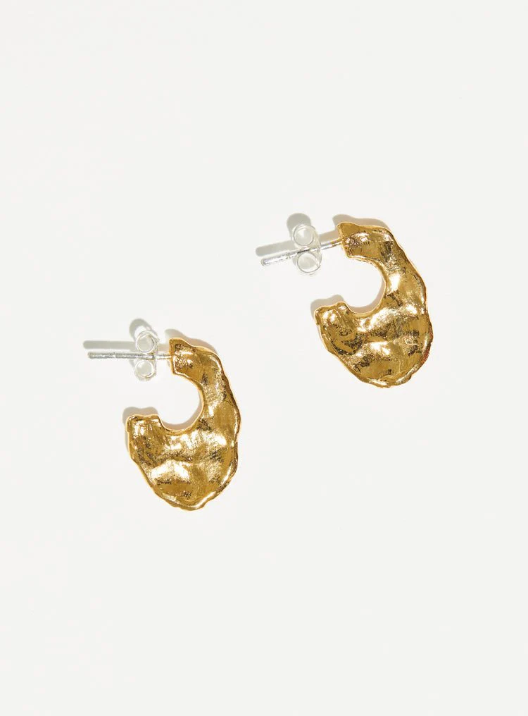 Par Ici Small Oval Earrings - Gold or Silver (In-Store) - Image 2