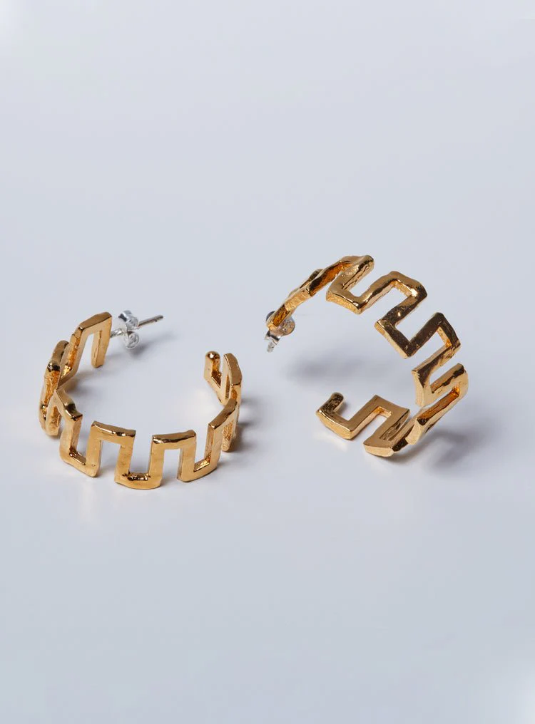 Par Ici Zig-Zag Earrings - Gold or Silver (In-Store) - Image 8