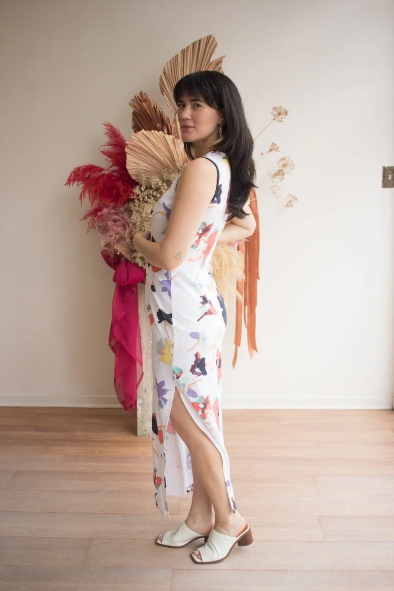 Rennie Peek-A-Boo Dress (Ivory Garden) - Image 2