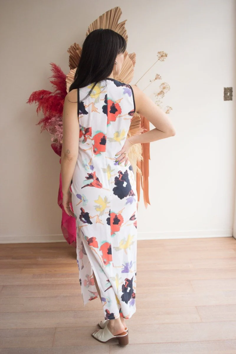 Rennie Peek-A-Boo Dress (Ivory Garden) - Image 3