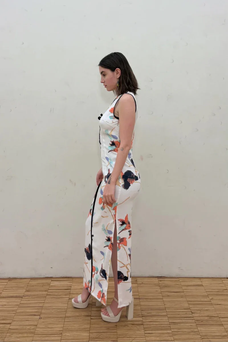 Rennie Peek-A-Boo Dress (Ivory Garden) - Image 5