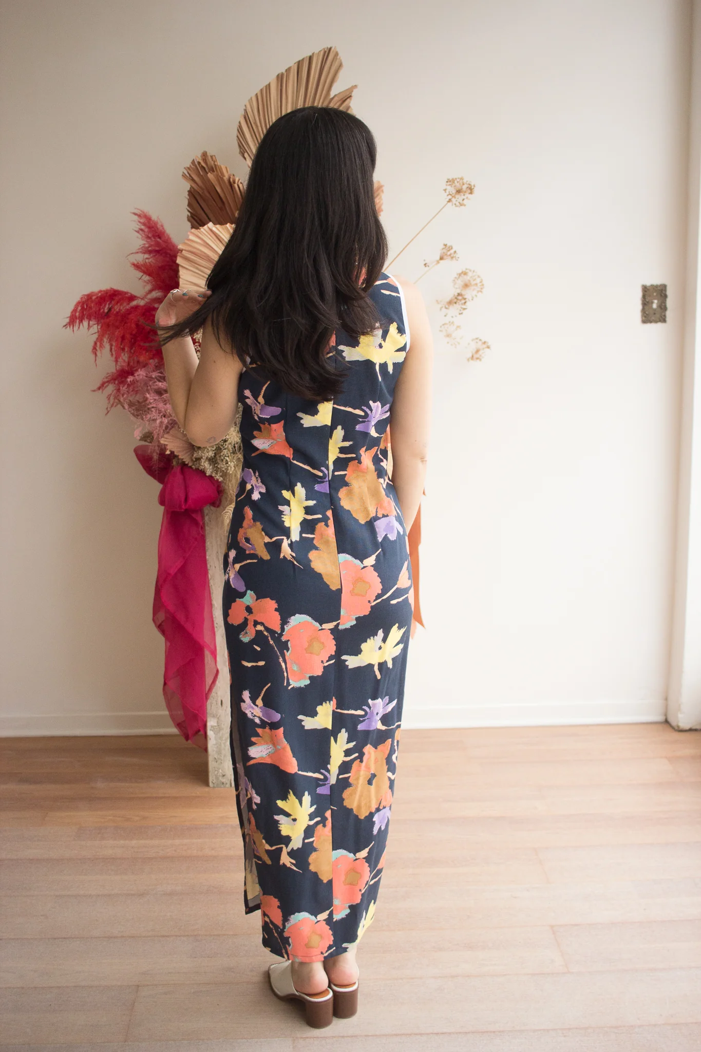 Rennie Peek-A-Boo Dress (Midnight Garden) - Image 4