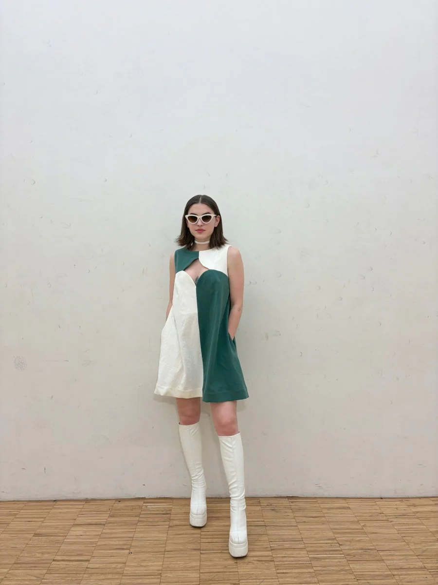 Rennie Sweet & Spliced Dress - Evergreen (In Store) - Image 2