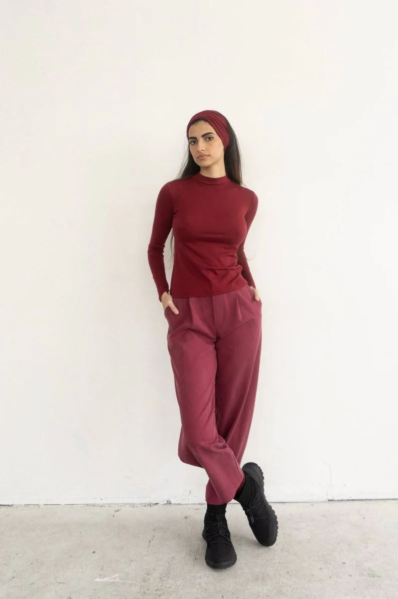Rightful Owner Merino Wool Base Layer (Burgundy) - Image 2