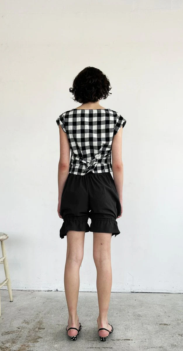 Rightful Owner Paige Blouse (Black Gingham) - Image 2
