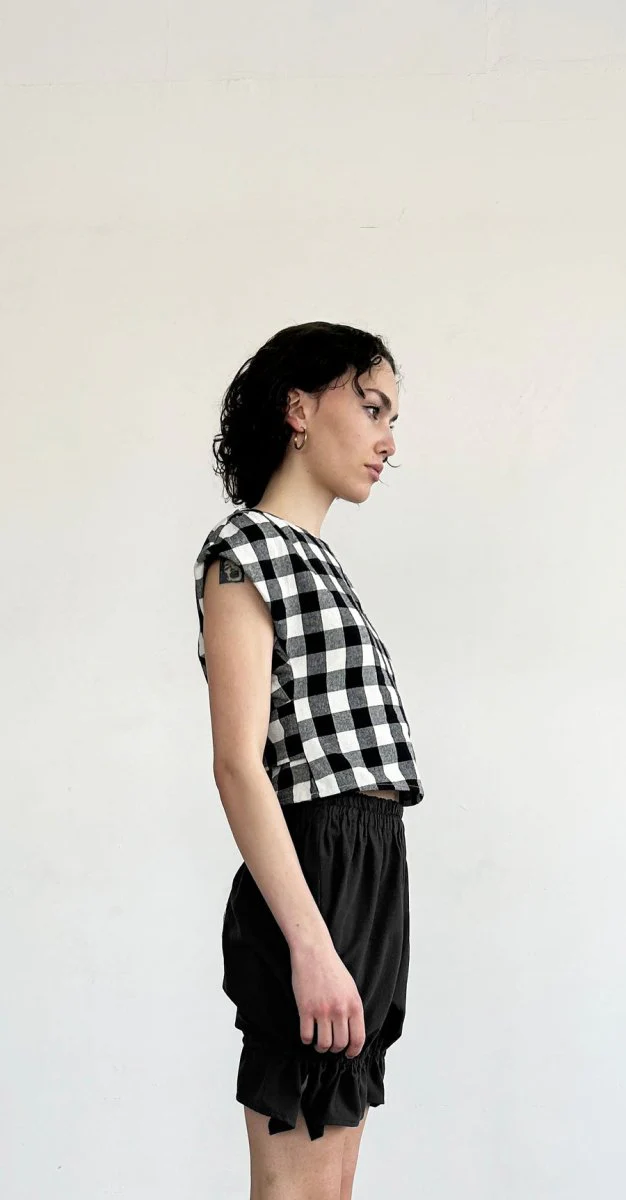 Rightful Owner Paige Blouse (Black Gingham) - Image 3