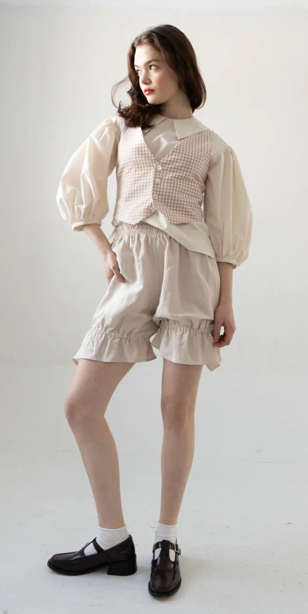 Rightful Owner Shania Vest (Beige Gingham) - Image 6