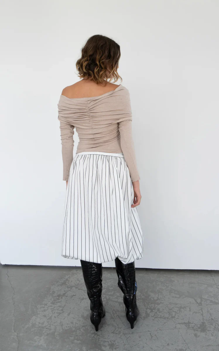 Rightful Owner Shawl Blouse (Beige Merino Wool) - Image 8