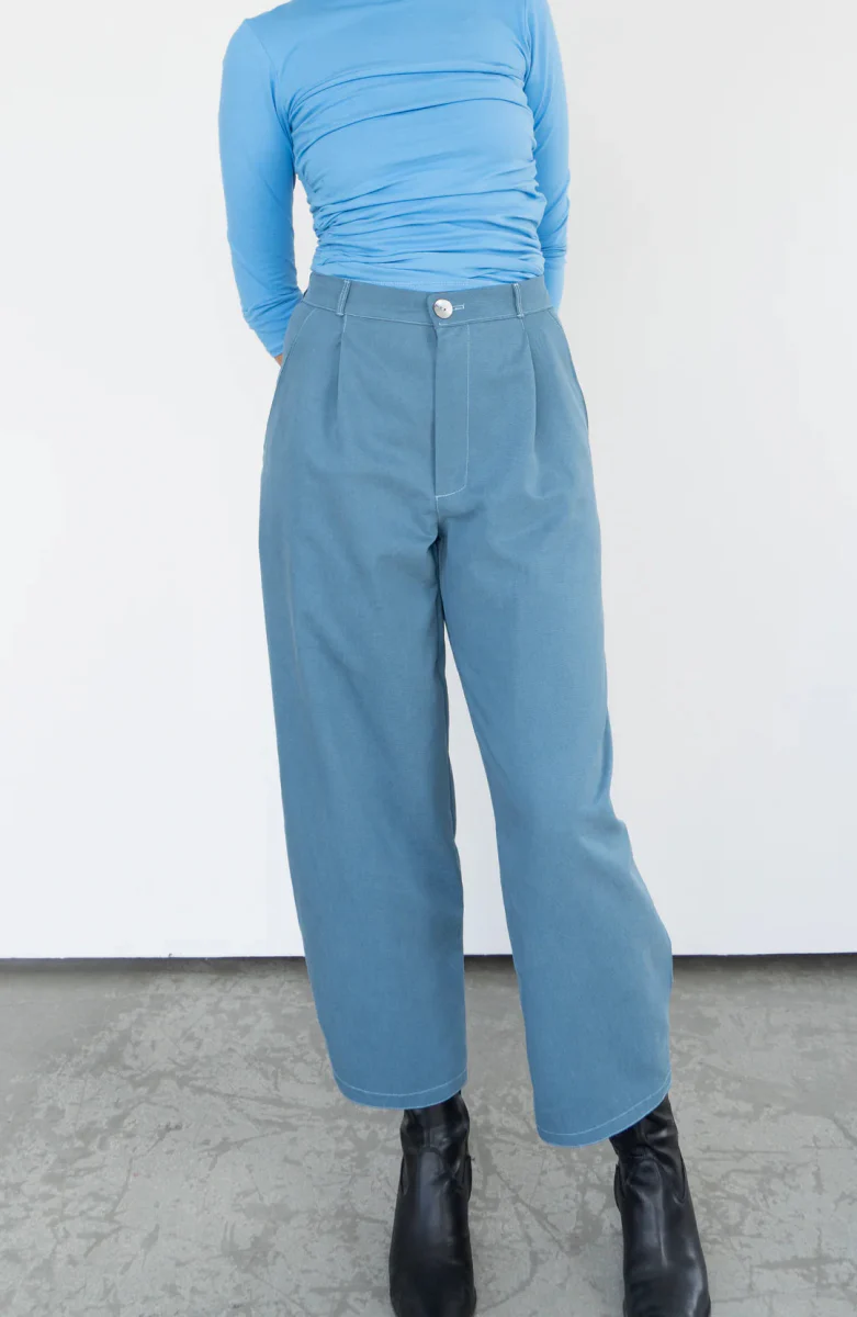 Rightful Owner Tucked Trouser (Blue) - Image 4