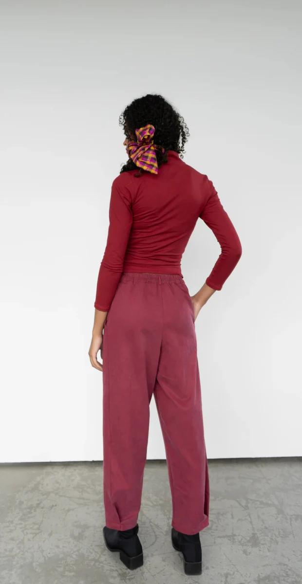 Rightful Owner Tucked Trouser (Merlot) - Image 8