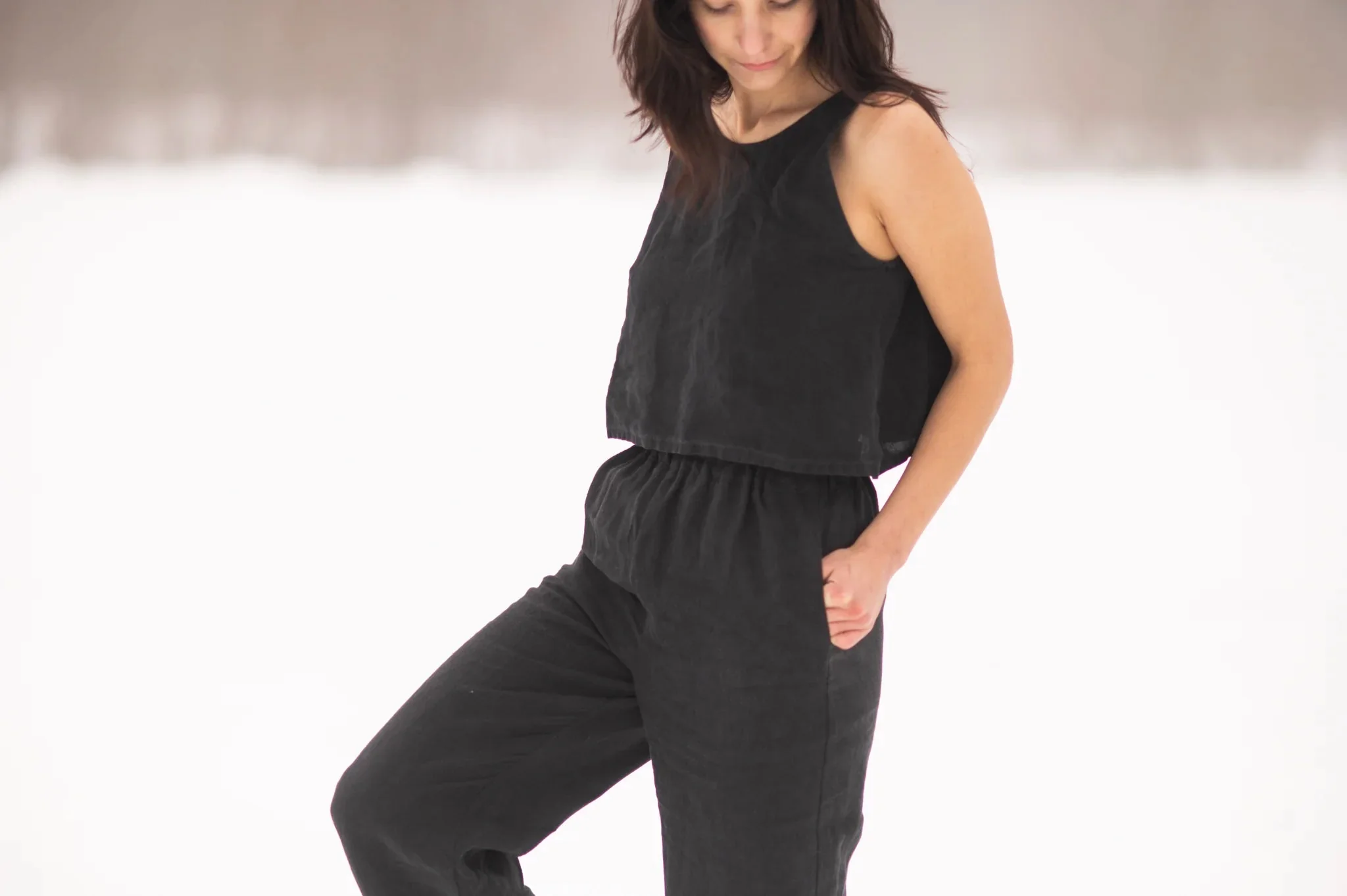 Rose Fibers Everyday Elastic Pants (Black) - Image 5
