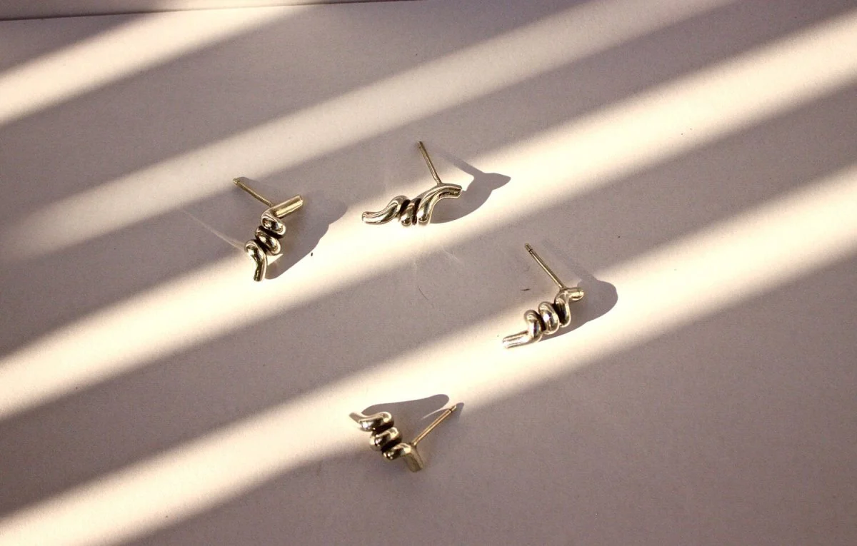 Rowe Barb Studs (Brass or Silver) - Image 2