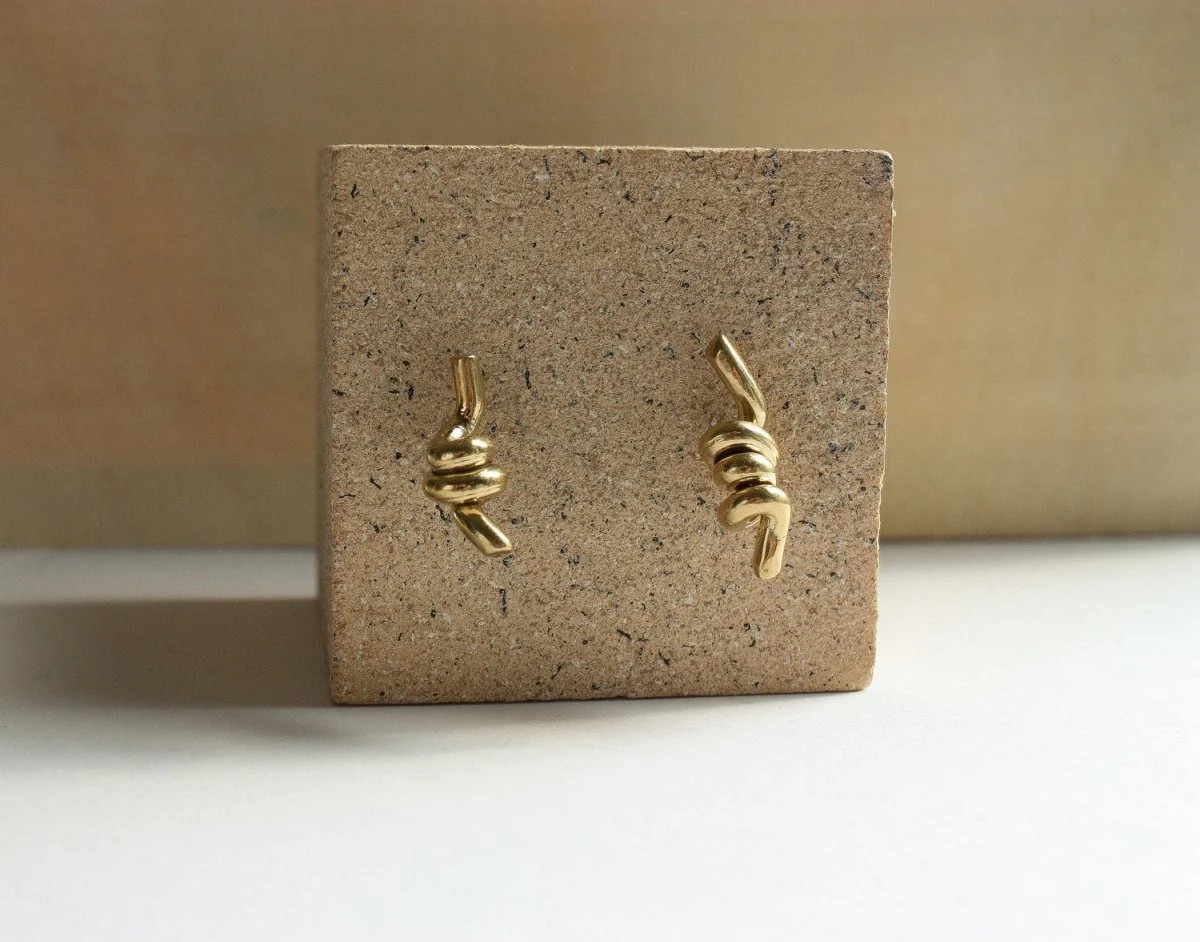 Rowe Barb Studs (Brass or Silver) - Image 3