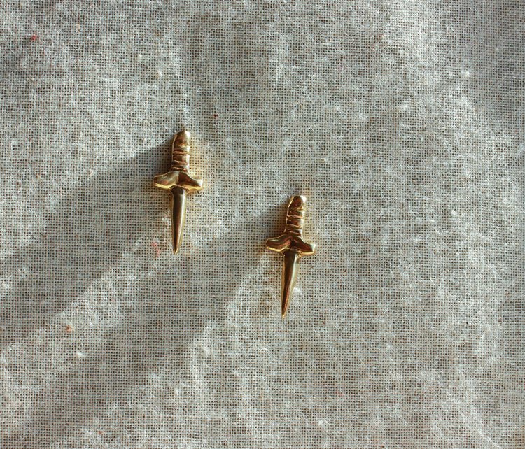 Rowe Dagger Studs (Brass or Silver) - Image 2