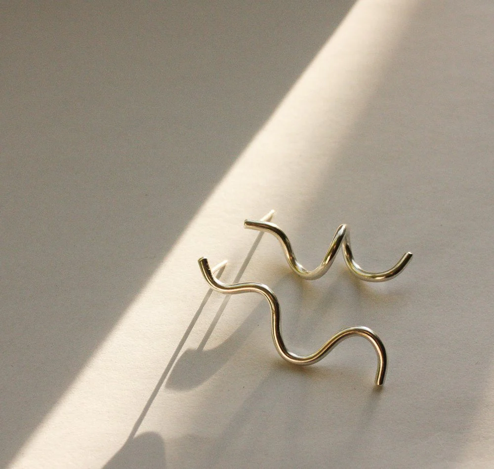 Rowe Long Squiggle Studs