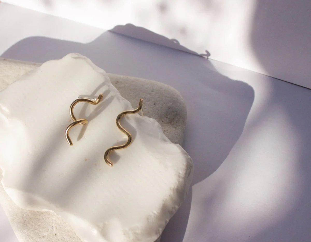 Rowe Long Squiggle Studs - Image 3