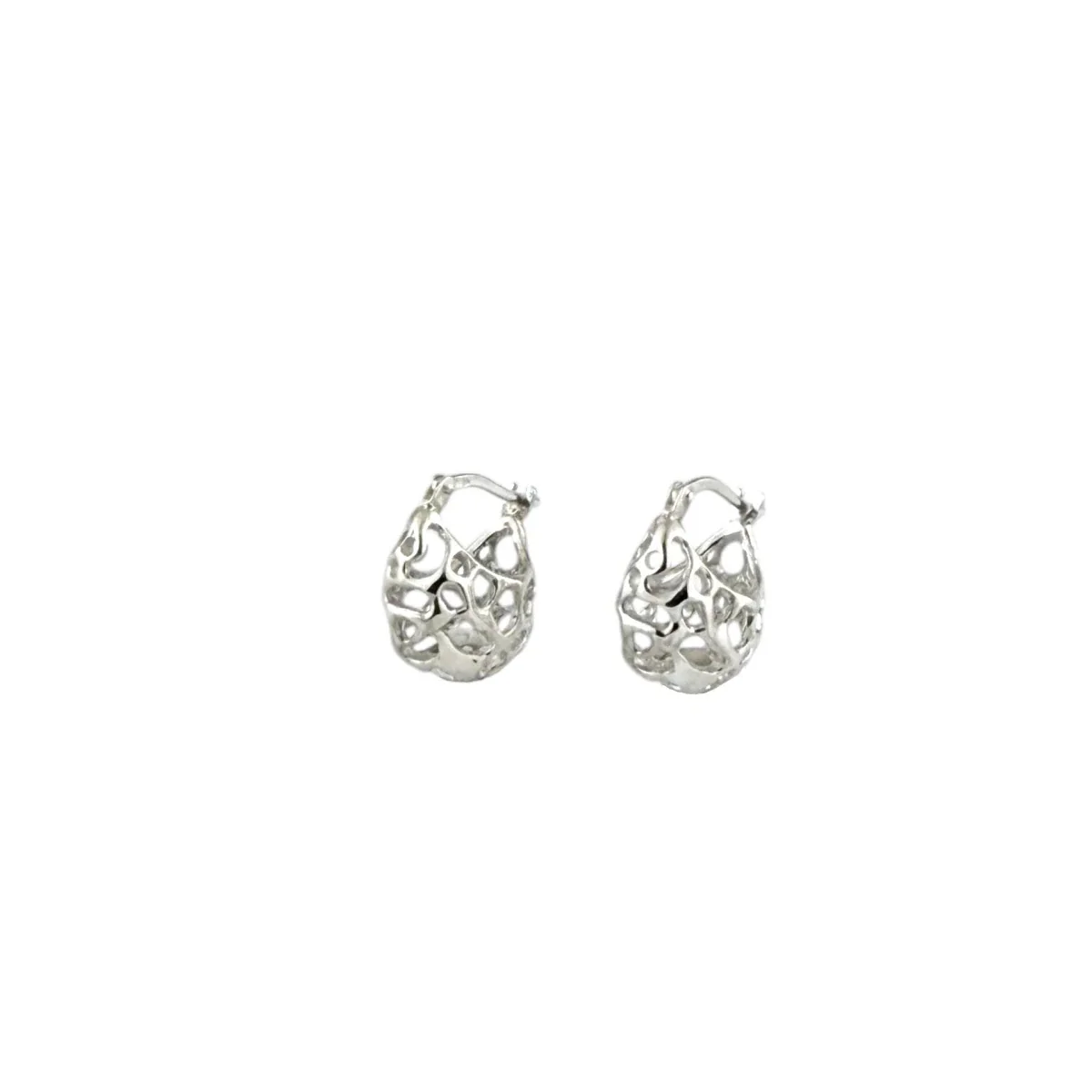 S.J. Crawford Meander Hoops (Silver) - Image 2