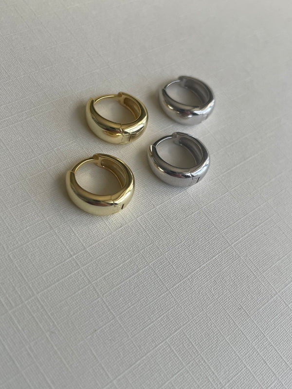 Second Aura Dome Huggie Hoops