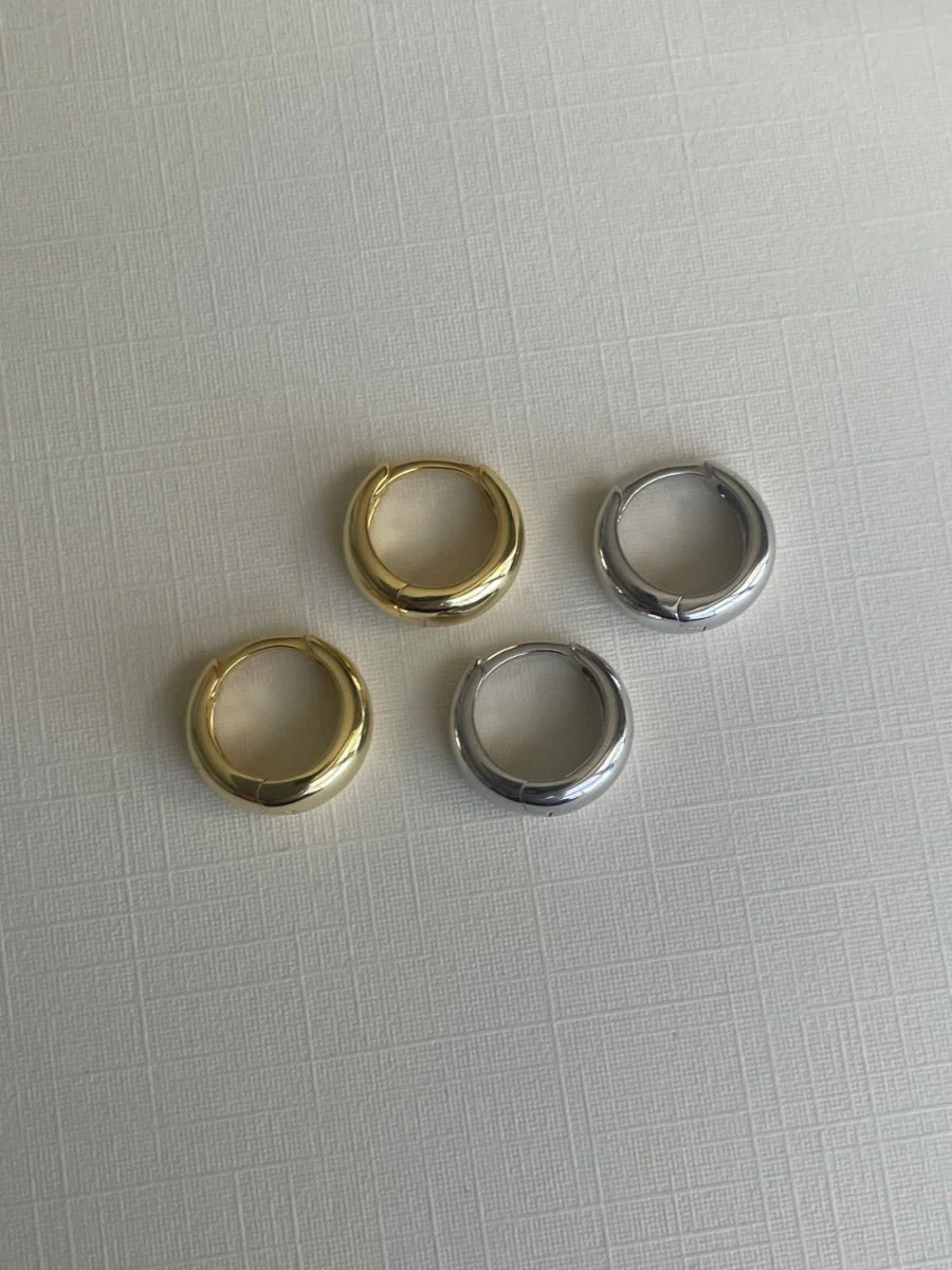 Second Aura Dome Huggie Hoops - Image 2