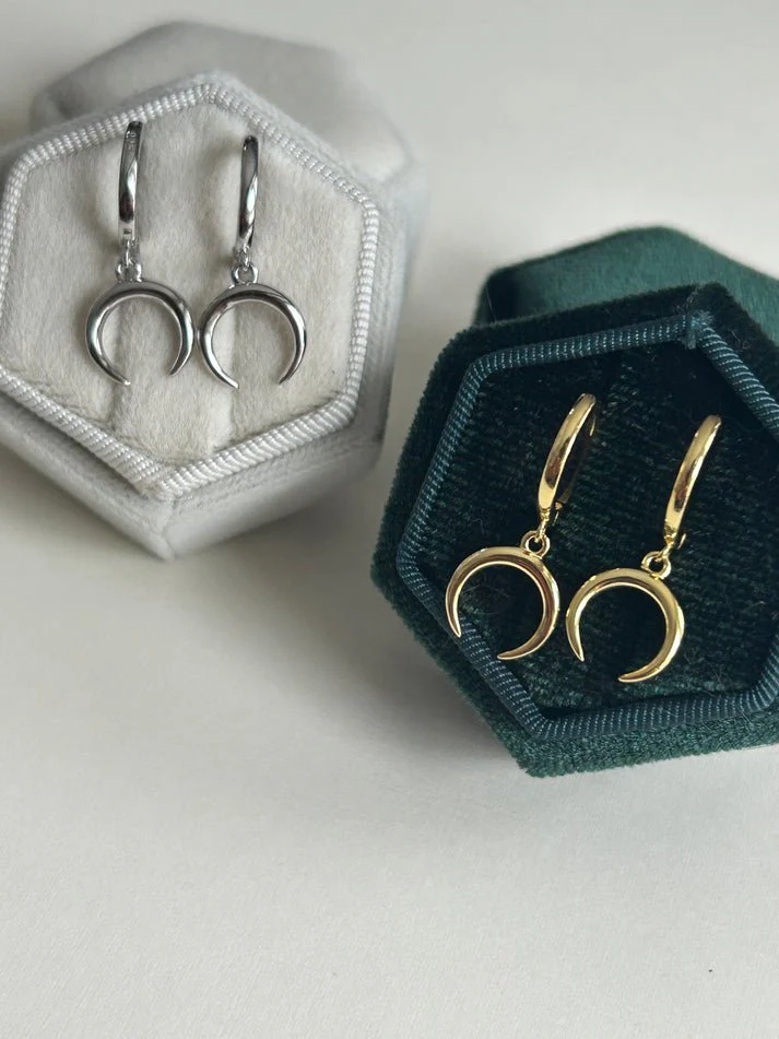 Second Aura Selene Hoops (Gold or Silver) - Image 3