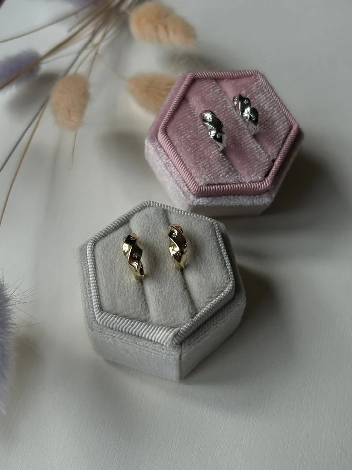 Second Aura Starburst Half-Hoops (Gold Vermeil or Silver)