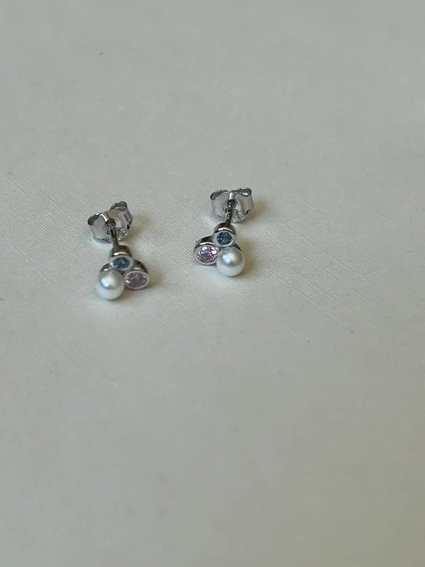 Second Aura Trinity Gemstone Studs - Image 3