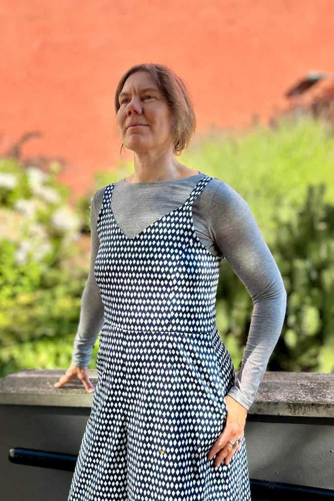 Smoking Lily Nanette Top (Grey Microstripe) - Image 11