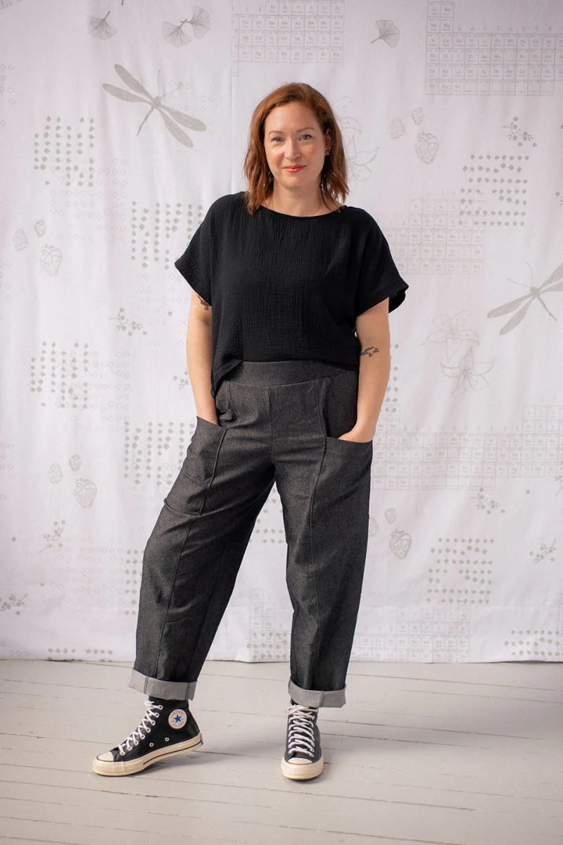 Smoking Lily Wren Work Pants - Stretch Denim (Black Wash)