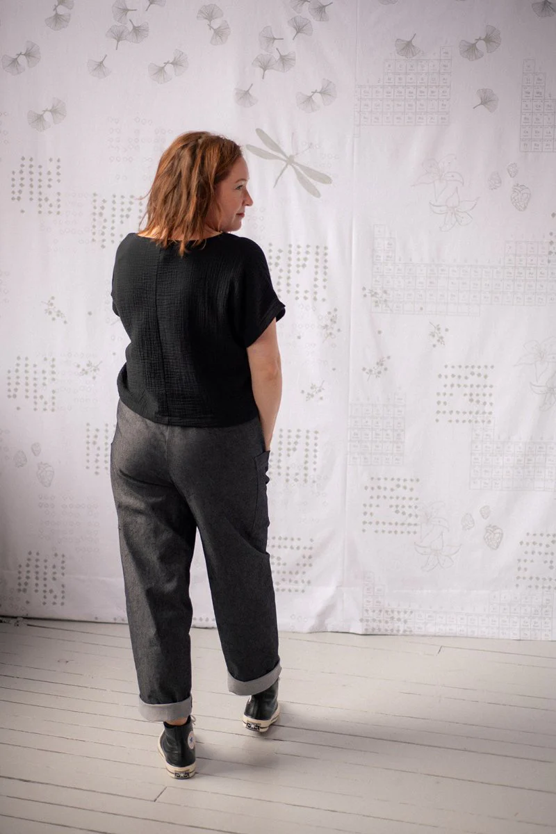 Smoking Lily Wren Work Pants - Stretch Denim (Black Wash) - Image 3